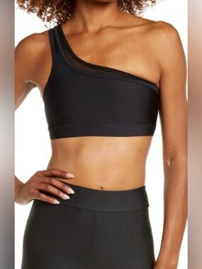 ALO Yoga One-Shoulder Black Sports Bra